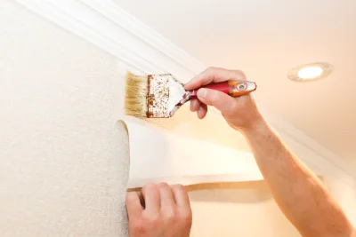 Pose de papier peint au Plan-de-la-Tour — revêtements muraux et toiles de verre